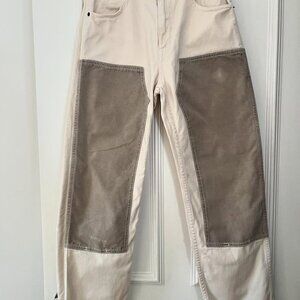 Rudy Jude salt/moss colorblock utility jeans size 1
